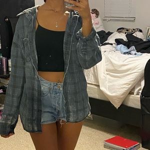 SOLD. Brandy Melville Blue flannel